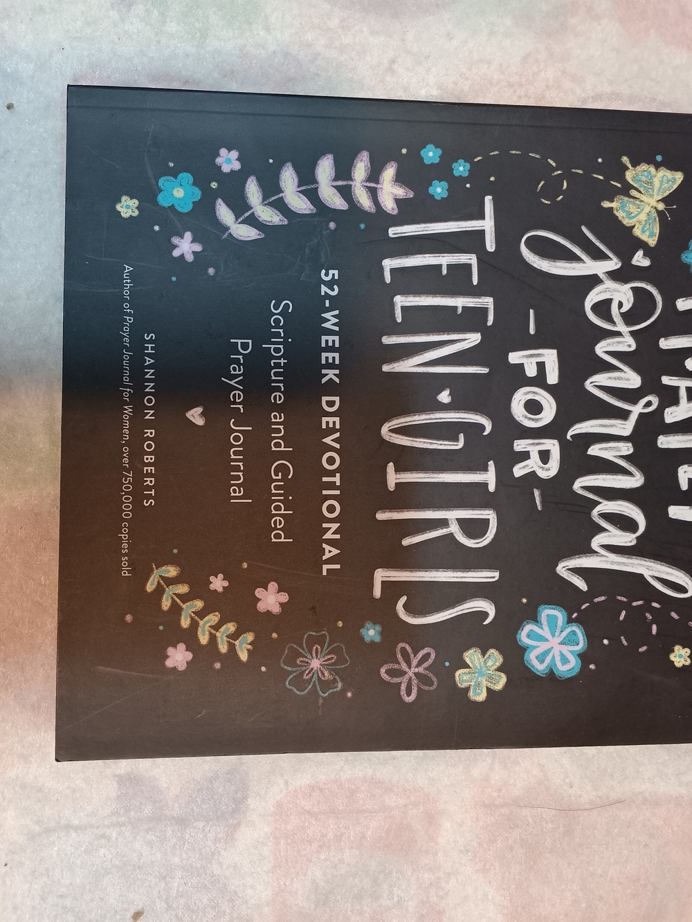 Black & Pastel Floral Teen Girls Devotional Journal
